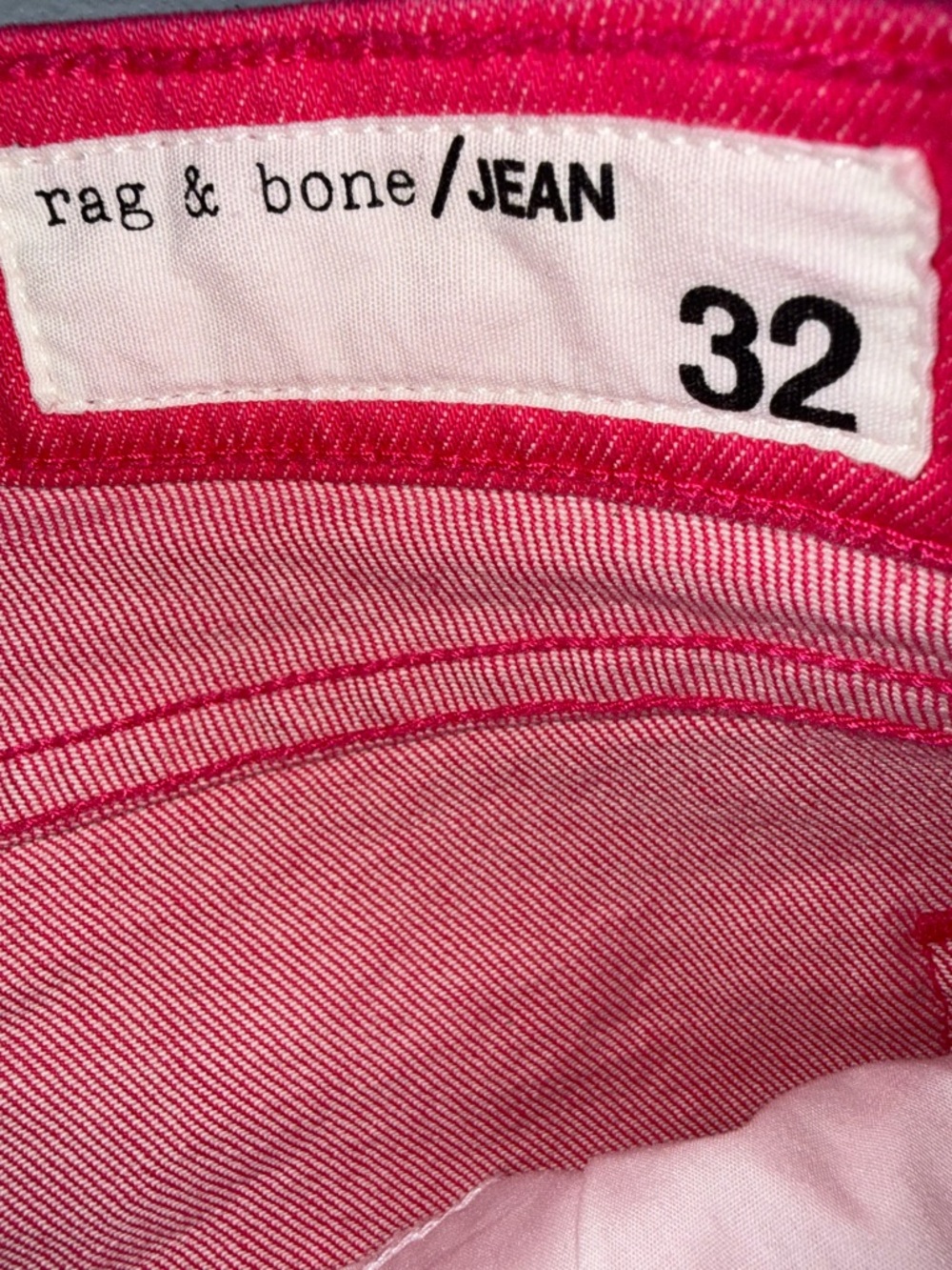 Rag & Bone Justine Bull Pink Denim Shorts Size 32 High Rise NWOT - Picture 8 of 10